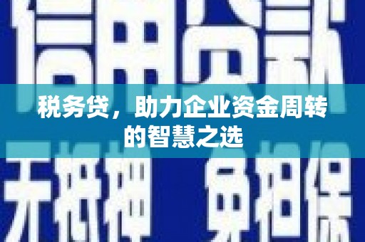 铜山税务贷，助力企业资金周转的智慧之选
