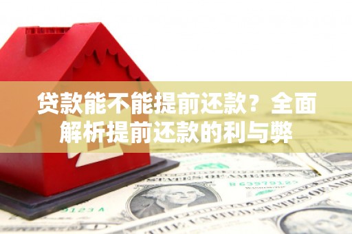 铜山贷款能不能提前还款？全面解析提前还款的利与弊