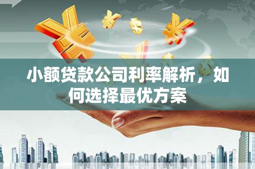 铜山小额贷款公司利率解析，如何选择最优方案