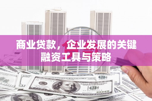铜山商业贷款，企业发展的关键融资工具与策略