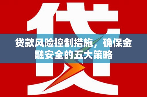 铜山贷款风险控制措施，确保金融安全的五大策略
